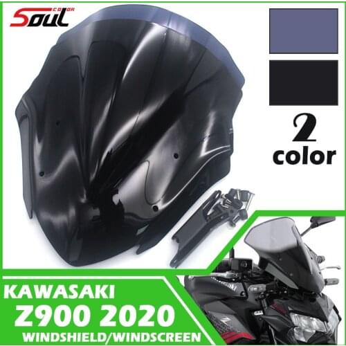 Motorcycle Sports Windshield Visor WindScreen Viser Fits For KAWASAKI Z900 2020 2021 Double Bubble