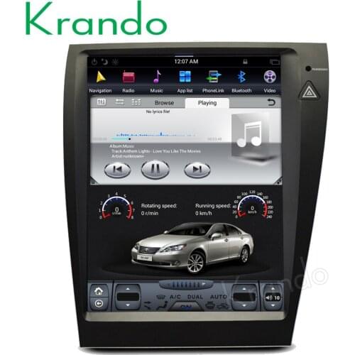 Krando Android 9.0 12.1" verticial screen car radio navigation for Lexus ES240 ES250 ES300 ES350 2005-2011 GPS multimedia player