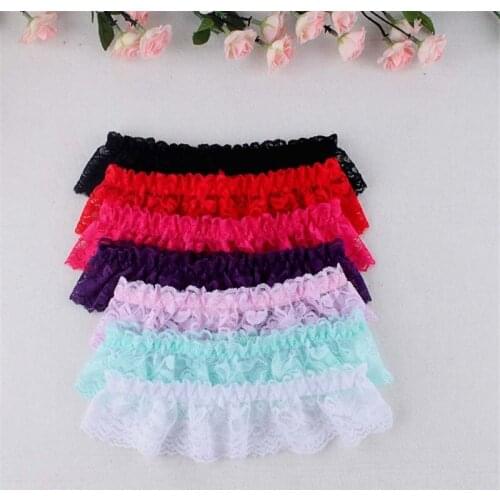 Women Girl Princess Cosplay Wedding Party Bridal Lace Floral Blue Leg Ring Loop Stocking Garter Belt Loop Fashion Stocking Ring