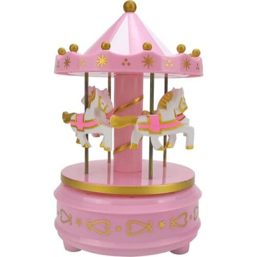 Cute Merry-Go-Round Carousels Music Box Birthday Present Ornament Decoration