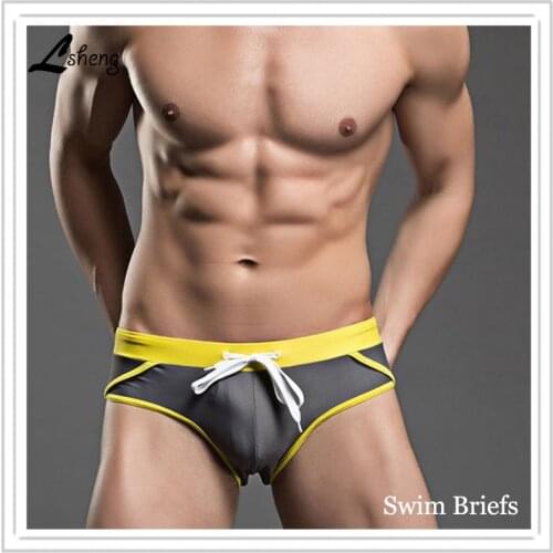 Latest Hot Brand Mens Summer SurfingSwimming Shorts Low-waist Man SwimBrief Spa Shorts Male Beach Board Shorts Men SwimBriefs