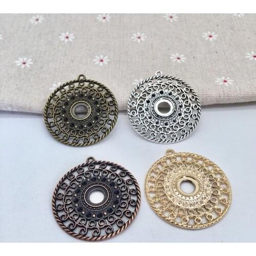 New Arrival 5 pcs/lot Alloy Round charms 45*41*3mm Jewelry Making DIY Earrings necklace bracelet Charms Handmade Crafts