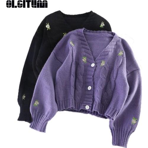 Женские вязаные кардиганы OLGITUM China At AliExpress