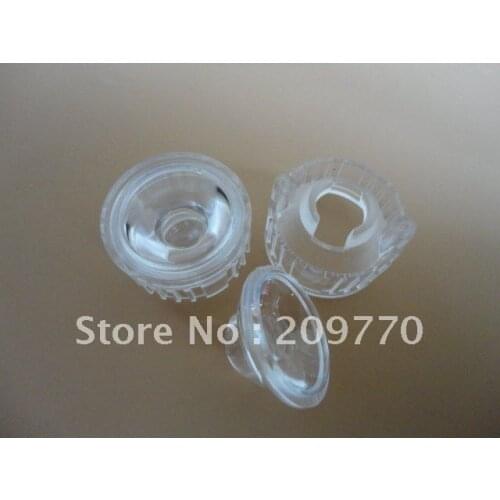 Wholesale- LED lens 20MM Concave smooth lens 45 degrees optical lens Contain bracket 1W 3W Reflector Collimator