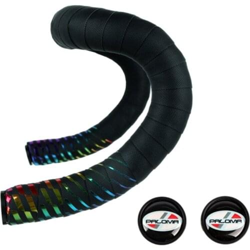PALOMA Striped Gradient Color Bent Handlebar Wrap Tape Strape Road Bicycle Non-Slip Shock Grip Tape