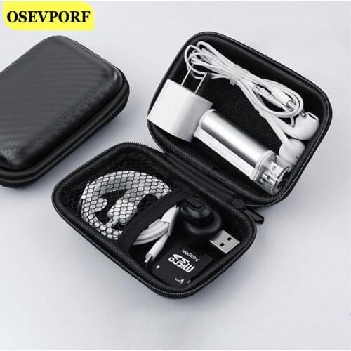 Portable Cable Earphone Bag Waterproof USB Charger Pouch Travel Storage Holder Bag Carrying Case Pouch Digital Gadget Device Box