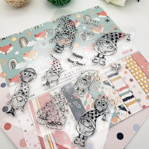 11X16CM Elfin Clear Stamps Transparent Seal Silicone Seal TPR Christmas Wedding Roller Stamps DIY Scrapbook Album Card