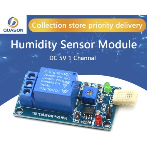 HR202 DC 5V 1 Channal 1CH Humidity Sensor Switch Relay Module Control Board Humidity Sensor Module for Arduino