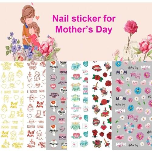 Self-adhesive DIY Nail Art Decoration Monthers Day Nail Sticker Nail Decals