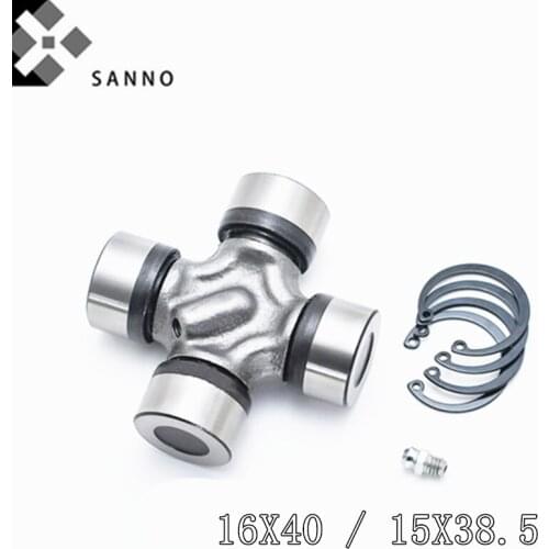 Thermostable Cardan universal joint 16X40 / 15X38.5 small high precision universal joint center cross bearing use for widely