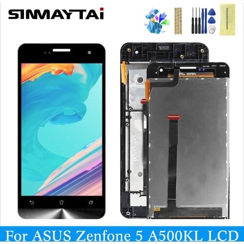 For Asus Zenfone 5 LCD T00J A500C GA501CG LCD Display Matrix Touch Screen Digitizer Assembly Replacement quality LCD with frame