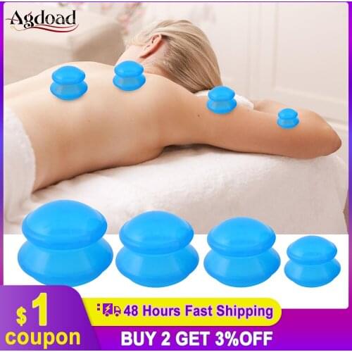 1pc Silicone Massage Cups Masajeador Vacuum Suction Cup Set 4 Size Anti Cellulite Weight Loss Jar Deep Tissue Facial Cupping Set
