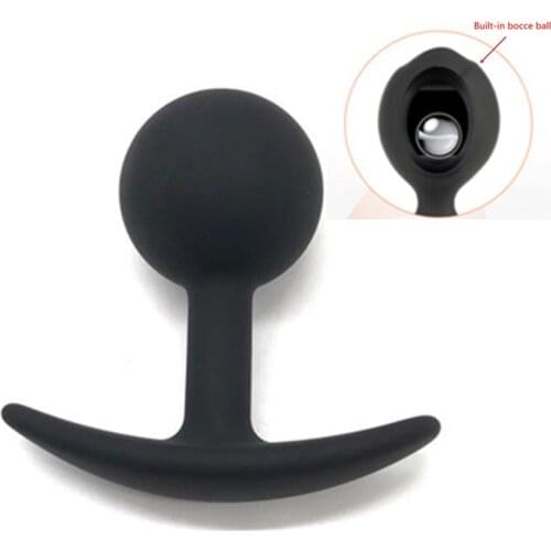 2020 Silicone Black Buttplug S/M/Lbig Anal Bead Dilator Butt Plug Vaginal Ball Anal Expand G Spot Prostate Massage For Men/Women