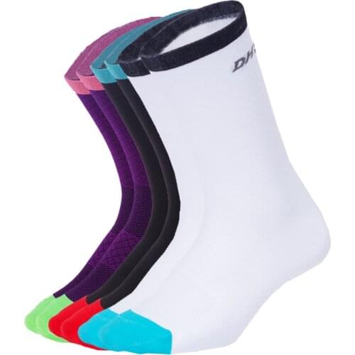 3 Pairs Per Pack Cycling Socks Men Women Outdoor Breathable Nylon Bicycle Sock Running Riding Bike Compression Knee High Socks