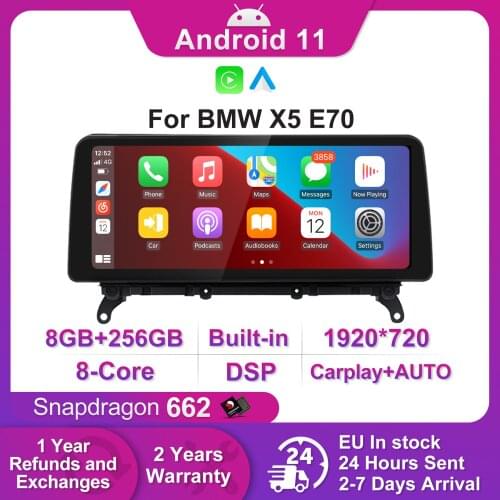 Wireless Apple Carplay Android Auto Car Multimedia For BMW X5 X6 E70 E71 E72 CCC CIC System Upgrade OEM Screen Video Output Unit