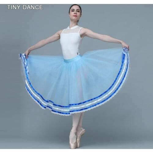 5 Layers Ballet Tutu SKirt Half Tutu with Ribbon Trim Edging Girls and Women Ballet Dance Tutu Costume Drop Shipping 20514