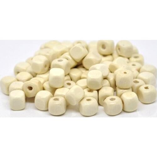 Free Shipping 200pcs Nature Cube Wood Spacer Beads 10x10mm