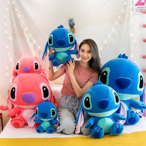 Big Size Disney Lilo Stitch Cartoon Plush Dolls Lilo & Stitch Stich Anime Plush Toy Soft Stuffed Animal Doll Children Kids Toys