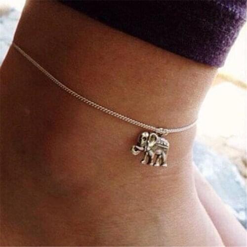 Ahmed Fashion Vintage Elephant Anklets Bracelet for Women Boho Pendent Anklet Bohemian Foot Jewelry Gift Drop shipping