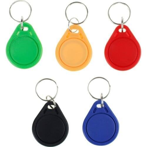 100pcs RFID Key IC tag 13.56Mhz FM1108 Intercom Key Token Keyfobs keychain badge Factory Access control Car park