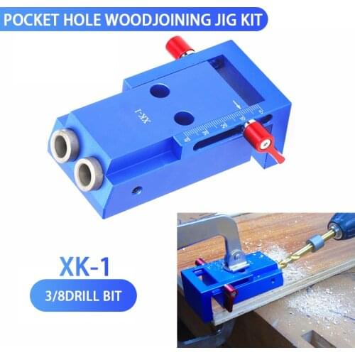 Woodworking Oblique Hole Locator Tool Pocket Hole Jig Woodwork Guide Repair Carpenter Kit 9.5mm Drill Bit Slant Hole Hand Tool
