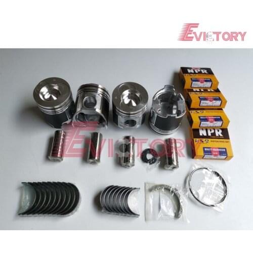 For Komatsu PC95R-2 engine 4D106T 4TNE106T piston + ring gasket kit crankshaft and con rod bearing valve oil pump