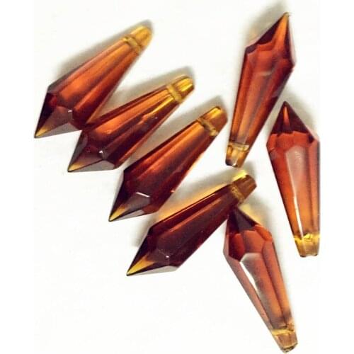 200pcs 38mm/60mm Hot Tea Color Crystal Icicle Chandelier Pendants/Crystal U-Drop Curtain Pendants,Crystal Chandelier Parts