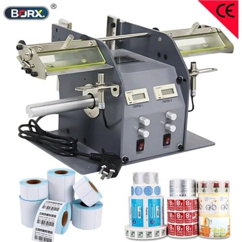 Intelligent automatic label peeling machine barcodes hot stamping sticker packaging trademarks insulated rubber label split