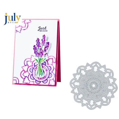 Julyarts Flower Background Metal Cutting Dies Heart Scrapbooking Nouveau Arrivage Decoratieve Embossing Decoratie Craft