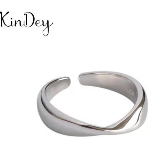 Wholesale Real Silver Color Irregular Rings For Women Statement Jewelry Finger Ring anillos mujer bijoux