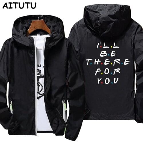 Jacket women Spring Autumn reflective zipper Windbreaker waterproof Jackets men street I'LL be there casual Hooded thin Coats