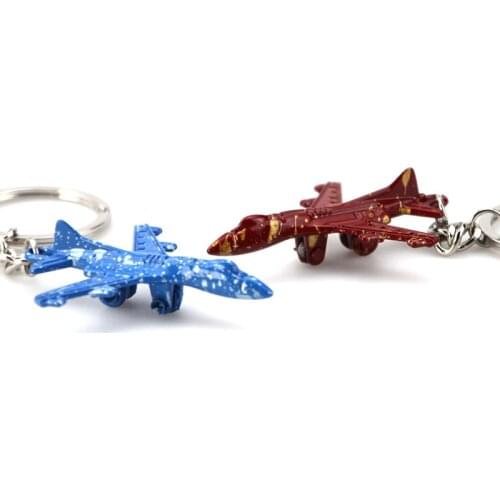 3D Air Fighter Keychain Men Battle Plane Key Chain Bag Car Trinket Air force Key Ring Male Jewelry Traval Gift