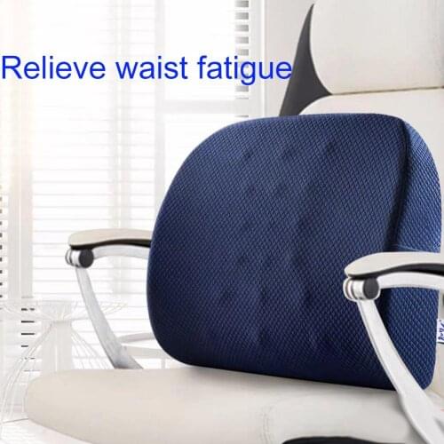 4 Colors Soft Memory Foam Car Seat Winter Pillows Lumbar Support Back Massager Waist Cushion For Chairs Home Office Relieve Pain