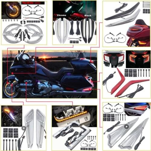 New For Honda Goldwing 1800 F6B GL1800 Motorcycle With Chrome And Black Lighted Vent Decoration 2018 2019 2020 2021