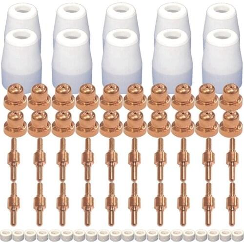 New 70 Pcs Plasma Cutting Consumables (Standard) for Cut40 50 with Plasma Cutter Torch PT31 LG40