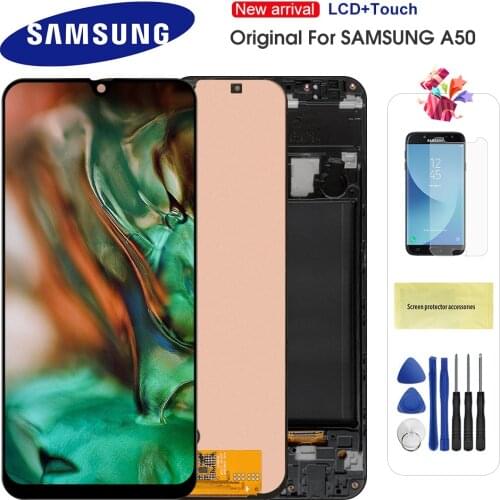 Original Super AMOLED LCD For Samsung Galaxy A50 SM-A505FN/DS A505F/DS A505 LCD Display Touch Screen Digitizer Assembly