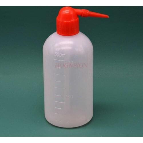 500ml red head plastic squeeze bottle blowing bottle blow bottle elbow wash bottle rinse bottle chemical experiment consumables