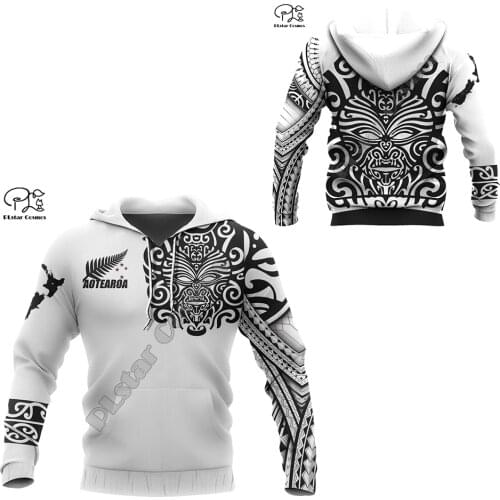 PLstar Cosmos New Zealand Country Maori Aotearoa Tribe Tattoo Symbol 3Dprint Men/Women NewFashion Harajuku Hoodies Pullover B-31