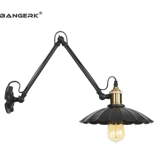 Industrial Sconce Wall Lights Loft Double Knot Vintage LED Wall Light Telescopic Adjust Iron Bedside Wall Lamp Home Decor