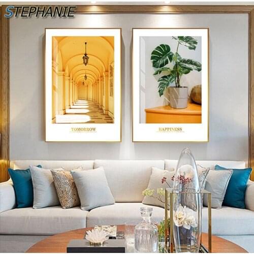 Nordic Combination Landscape Poster and Print Small Size Painting Modern Wall Art for Living Room Fashion Plant Canvas Art Decor