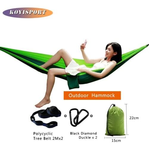 Folding Single Person Double Outdoor Hammock Sports Home Travel Camping Swing Canvas Hang Bed Portable Garden Hammock
