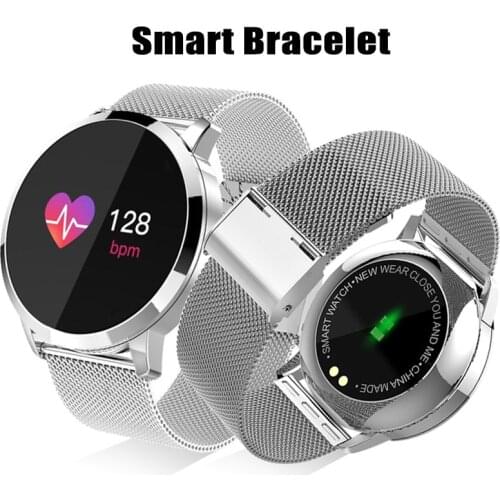 Q8 OLED Bluetooth Smart Watch Stainless Steel Waterproof Wearable Device Smartwatch Wristwatch Men Women Fitness Tracker