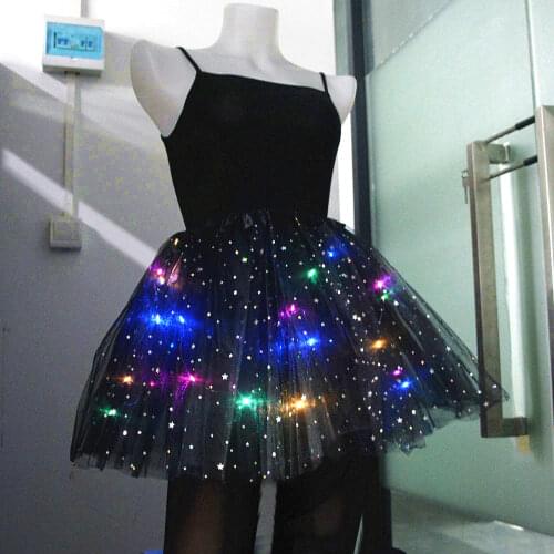Women Girl Kids LED Light Up Tulle Tutu Skirt Birthday Party Costume Role Players Christmas Xmas Wedding Led Clothes Christmas