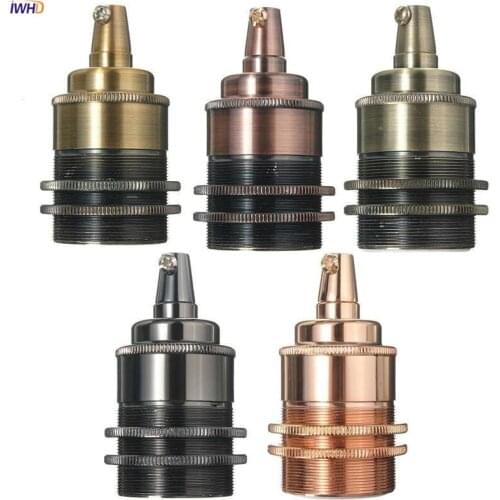 IWHD Portalamparas Vintage E27 Bulb Holder 110-220V Retro Fitting Douille Soquete Lamp Holder E27 Socket Base Edison CE UL
