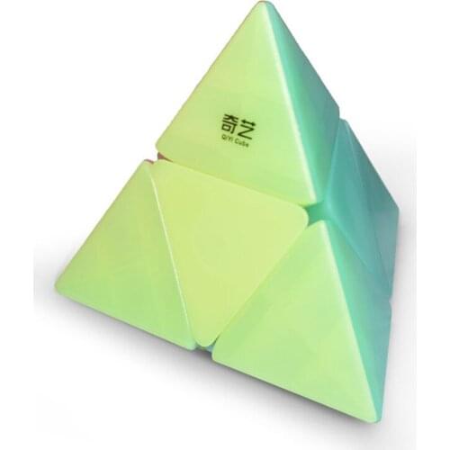 Jelly Pyramid Triangle Multi-color Stickerless 2x2x2 Speed Magic Cube Twist Puzzle Toy Brain Teaser 3D IQ Game Qiyi Tetrahedron