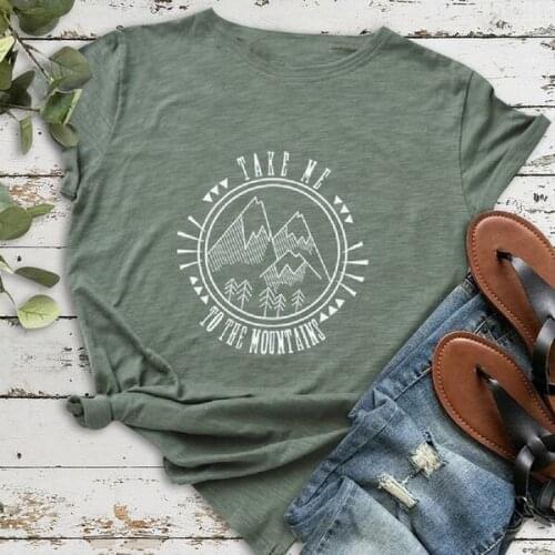 Take me to the mountains t shirt women fashion graphic unisex grunge tumblr aesthetic camisetas vintage hipster slogan tees tops