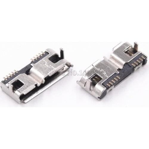 10PCS Micro USB 3.0 Female 10Pin Socket PCB Soldering Connectors For Hard Disk Drives Data Interface
