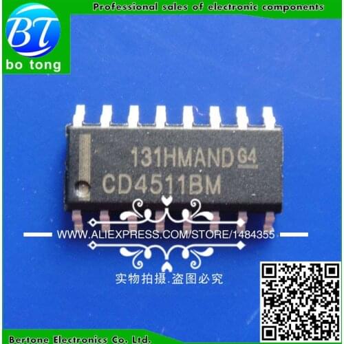 100PCS CD4511BM SOP16 CD4511BM96 SOP CD4511 SMD new and original IC