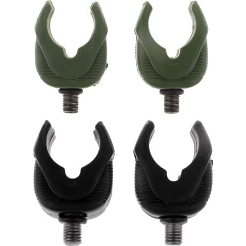 2pcs Fishing Rod Rest Holder Green/ Black Silicone Butt Rod Pod Stand Bracket For Saltwater Fishing