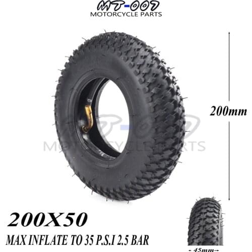 200x50 / 8x2" inch Tire Tyre Inner tube For Electic Scooter Motorcycle ATV Moped Parts
